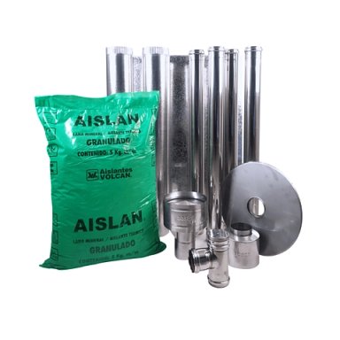 PACK CALEFACTOR A PELLET BLACK VISION BURDEO + KIT PELLET INTERIOR - 4