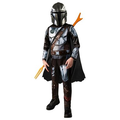 DISFRAZ INFANTIL MANDALORIANO Y MASCARA STAR WARS BABY YODA - 5