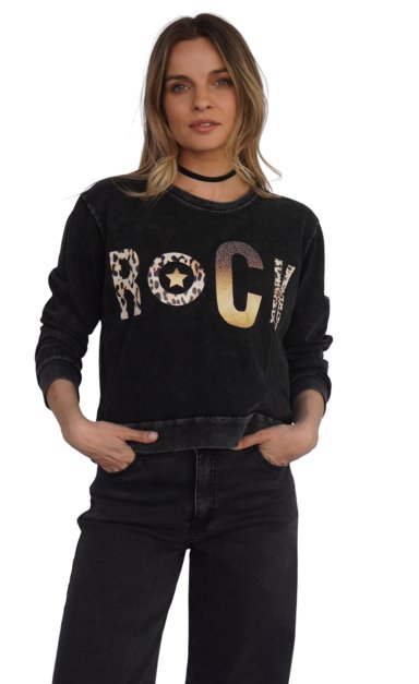 POLERON NEGRO NORA I DIVINO JEANS - 1