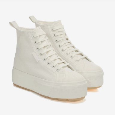 ZAPATILLAS MUJER SUPERGA URBANAS BLANCO S2123DWAGF 2708 HI TOP TANK WHITE AVORIO MILK - 2