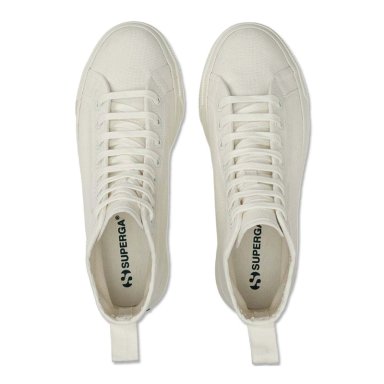 ZAPATILLAS MUJER SUPERGA URBANAS BLANCO S2123DWAGF 2708 HI TOP TANK WHITE AVORIO MILK - 4