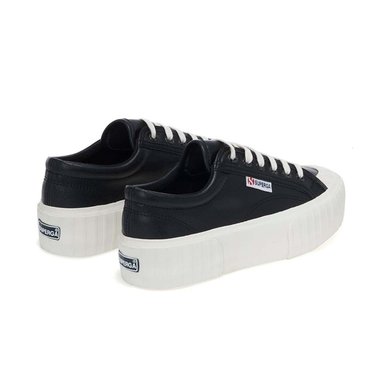 ZAPATILLAS MUJER SUPERGA URBANAS NEGRO S21222WACK 2631 STRIPE PLATFORM BLACK WHITE - 2