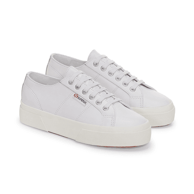 ZAPATILLAS MUJER SUPERGA URBANAS BLANCO S3141HWAFL 2740 PLATFORM NAPPA WHITE SILVER - 2