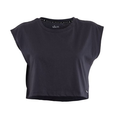 POLERA KIDS CROP TOP DARK GREY PALM CALIFORNIA - 1