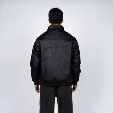 CHAQUETA WHATUP HOMBRE ECO CUERO FULL BLACK - 2