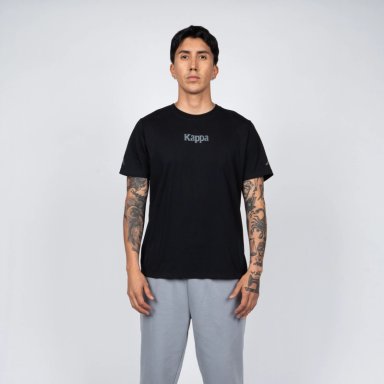 POLERA KAPPA MEN BLACK PURE LOGO OMINI - 1