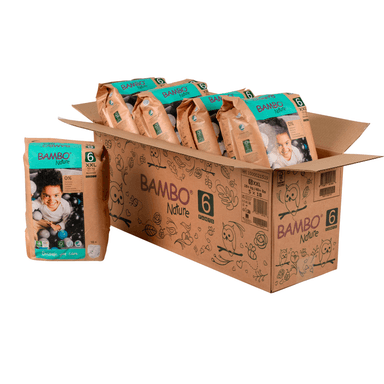 CAJA 5 PAQUETES BAMBO NATURE PAÑALES ECOLÓGICOS 90 UND PANTS 6 TALLA XXL 15+ KG - 3