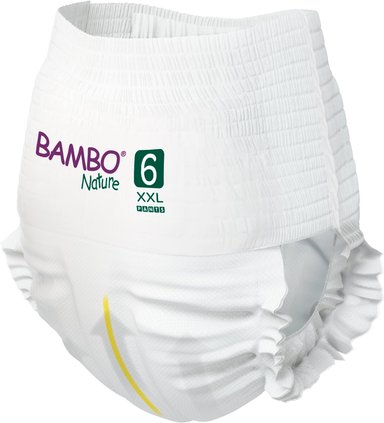 CAJA 5 PAQUETES BAMBO NATURE PAÑALES ECOLÓGICOS 90 UND PANTS 6 TALLA XXL 15+ KG - 4