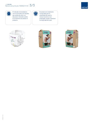 PAQUETE DE PAÑALES BAMBO NATURE ECOLÓGICOS 20 UND BEBÉ 6 TALLA XXL 16+ KG - 5