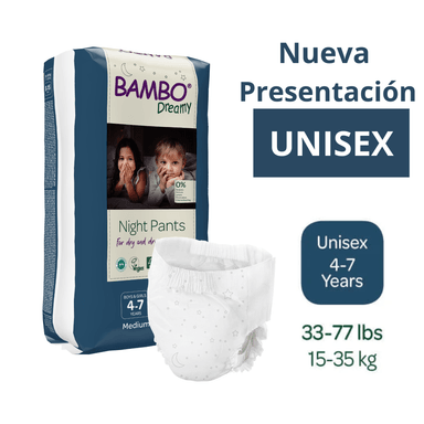 PAQUETE DE PAÑALES BAMBO NATURE ECOLÓGICOS DREAMY NIÑOS 10 UND 4 TALLA L 7 AÑOS 15-35 KG - 2