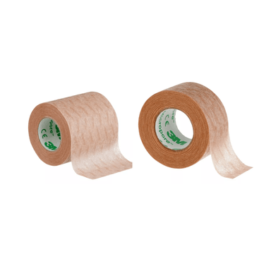 PACK X2 CINTAS 3M MICROPORE HERIDAS TELA 2.5CM + 5CM PIEL ADHESIVA - 1