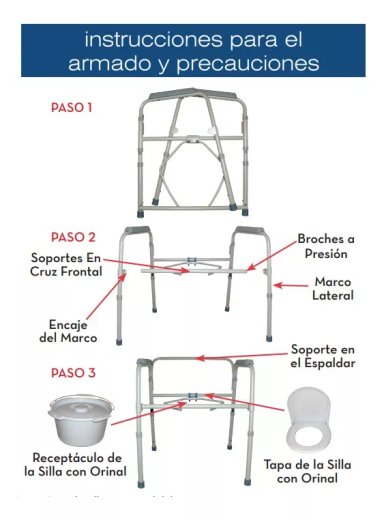 SILLA BAÑO INODORO WC PORTÁTIL PLEGABLE DUCHA DRIVE MEDICAL - 6