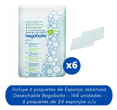 PACK CREMA SELAN ANTIESCARA + ESPONJAS JABONOSA SIN ENJUAGUE - 3