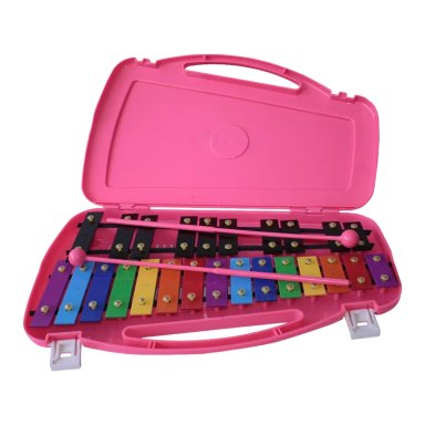METALÓFONO ALLEGRO CROMÁTICO 25 TONOS ROSADO ALL25PD + BAQUETA ADICIONAL - 1