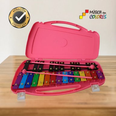 METALÓFONO ALLEGRO CROMÁTICO 25 TONOS ROSADO ALL25PD + BAQUETA ADICIONAL - 3