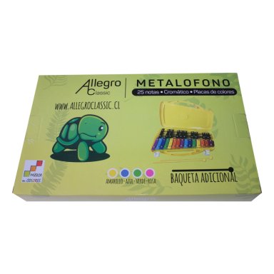 METALÓFONO ALLEGRO CROMÁTICO 25 TONOS ROSADO ALL25PD + BAQUETA ADICIONAL - 6