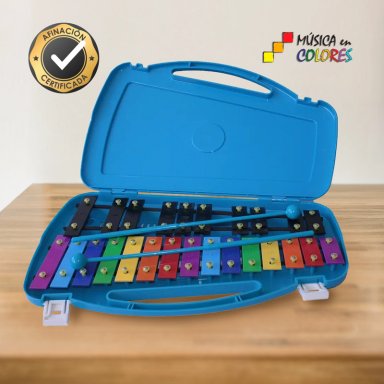 METALÓFONO ALLEGRO CROMÁTICO 25 TONOS AZUL ALL25BD + BAQUETA ADICIONAL - 3