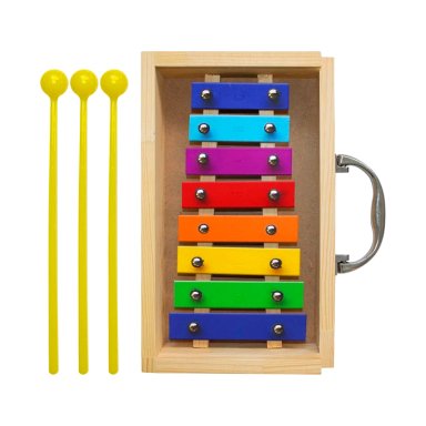 METALOFONO DIATONICO 8 TONOS COLOR CAJA MADERA ALL8SC - 1
