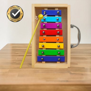 METALOFONO DIATONICO 8 TONOS COLOR CAJA MADERA ALL8SC - 3
