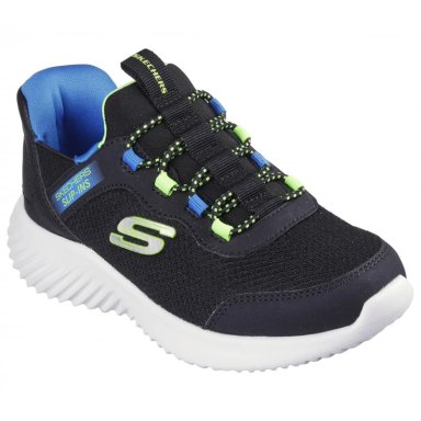 ZAPATILLA NIÑO SKECHERS SLIP-INS: BOUNDER NEGRO - 5