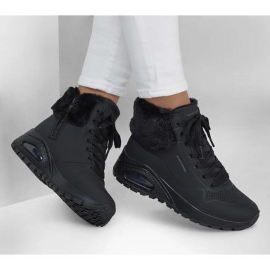 BOTIN MUJER UNO RUGGED FALL AIR NEGRO BK SKECHERS - 2