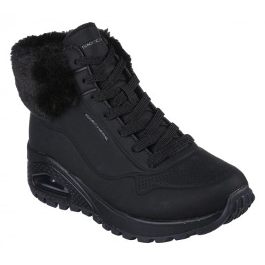 BOTIN MUJER UNO RUGGED FALL AIR NEGRO BK SKECHERS - 6