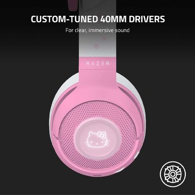 AUDÍFONOS GAMER RAZER HEADSET TRUE WIRELESS KRAKEN HELLO KITTY BLUETOOTH - 4