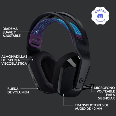 AUDÍFONOS GAMER LOGITECH G HEADSET G535 BLUETOOTH NEGRO - 5