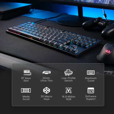 TECLADO MECANICO REDRAGON HORUS TKL K621SP NEGRO INALAMBRICO - 6