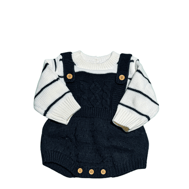 BEBE BODY DE COLOR AZUL COMBINADO CON PATRON DE RAYAS 73 CM - 1