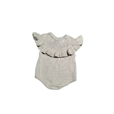 BODY DE ALGODON PARA BEBE  TEJIDO A MANO 80 CM BEIGE - 2