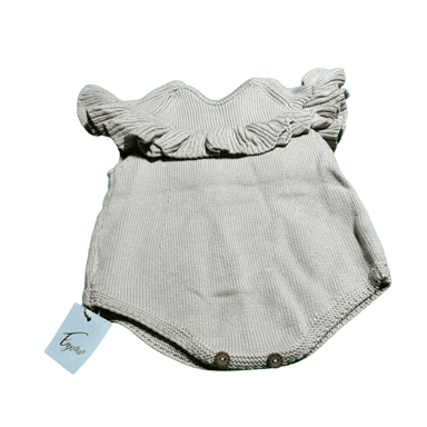 BODY DE ALGODON PARA BEBE  TEJIDO A MANO 80 CM BEIGE - 3