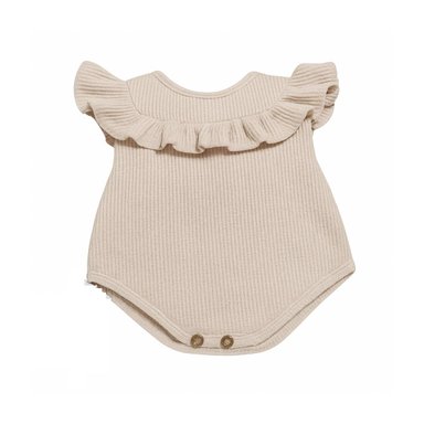BODY DE ALGODON PARA BEBE TEJIDO A MANO 66 CM BEIGE - 1