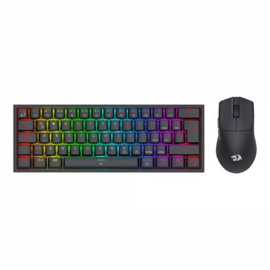 COMBO REDRAGON TECLADO + MOUSE K617RGB SP + M724 NEGRO S143 - 1