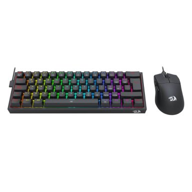 COMBO REDRAGON TECLADO + MOUSE K617RGB SP + M724 NEGRO S143 - 2