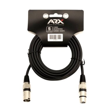 CABLE XLR PARA MICROFONO XLR(M) - XLR(F) 5 METROS ARX - 1
