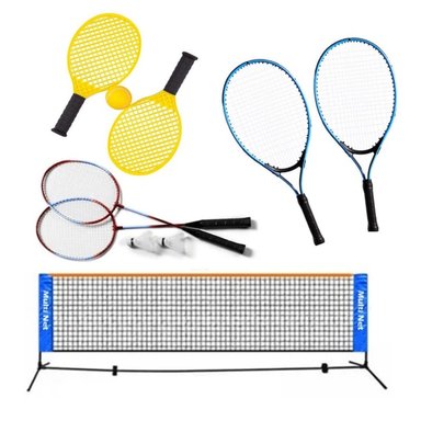 JUEGOS 3 EN 1 BADMINTON + SET TENIS ALUMINIO + TENIS PLÁSTICO - 1