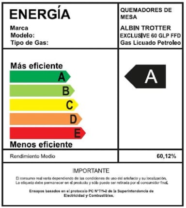 ENCIMERA GAS LICUADO ALBIN TROTTER 4 PLATOS AT EXCLUSIVE 60 FFD - 5
