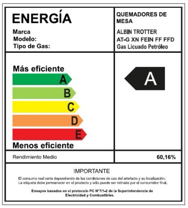 ENCIMERA GAS LICUADO ALBIN TROTTER 4 PLATOS AT-G XN FEIN-FF FFD - 4
