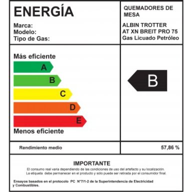 ENCIMERA GAS LICUADO ALBIN TROTTER 5 PLATOS AT-XN BREIT PRO 75 - 5