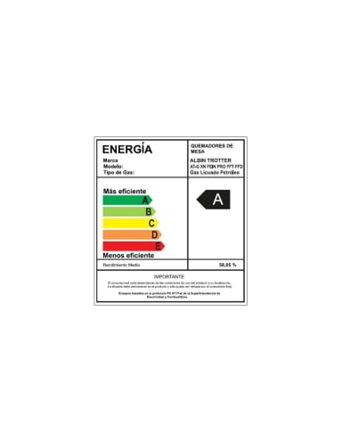ENCIMERA GAS LICUADO ALBIN TROTTER 4 PLATOS AT-G XN FEIN PRO-FFT FFD - 3