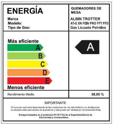 ENCIMERA GAS LICUADO ALBIN TROTTER 4 PLATOS AT-G XN FEIN PRO-FFT FFD - 8