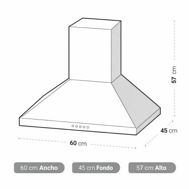 CAMPANA COCINA ALBIN TROTTER PYRAMID 60 CM - 4