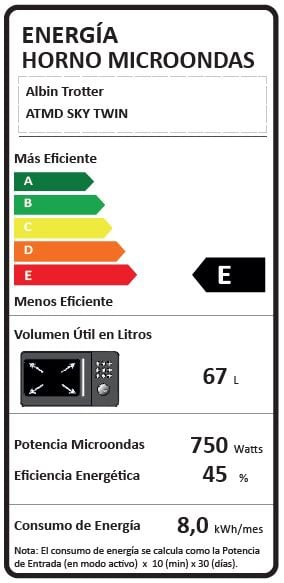 HORNO EMPOTRABLE CON MICROONDAS ATMD SKY TWIN ALBIN TROTTER - 9
