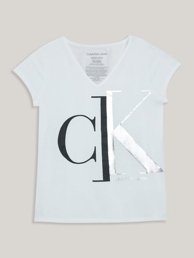 POLERA ALGODÓN NIÑA CALVIN KLEIN SPLIT MONOGRAM - 1