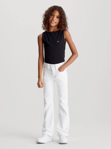 JEAN ALGODÓN NIÑA CALVIN KLEIN MID RISE FLARED - 1