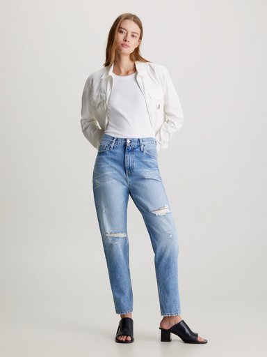 JEANS ALGODÓN MUJER CALVIN KLEIN AZUL MOM - 2