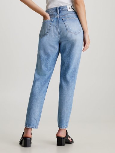 JEANS ALGODÓN MUJER CALVIN KLEIN AZUL MOM - 3