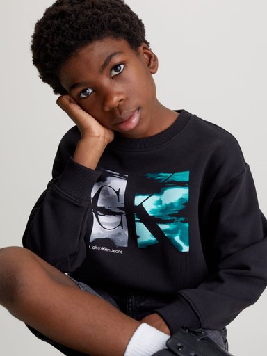 POLERÓN ALGODÓN NIÑO CALVIN KLEIN SERENITY MONOGRAM - 4