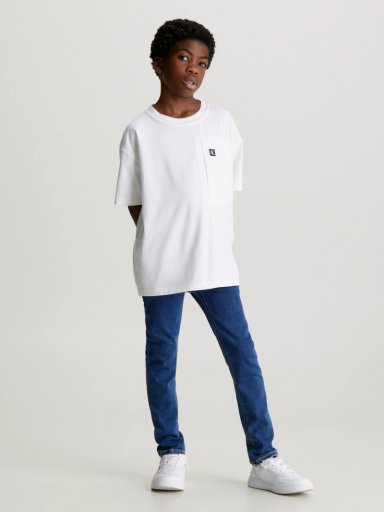 JEAN ALGODÓN NIÑO CALVIN KLEIN MID RISE SLIM - 1